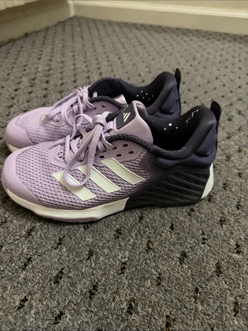 Dropset 3 adidas Lavender and Navy Performance Sneakers